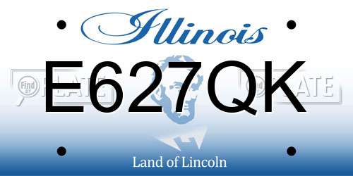 E627QK Illinois License Plate