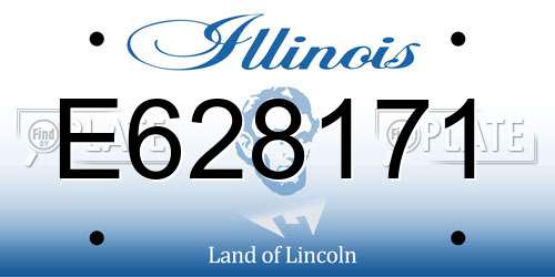 E628171 Illinois License Plate