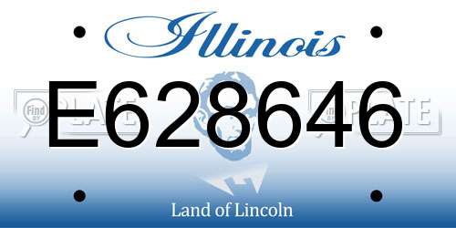 E628646 Illinois License Plate