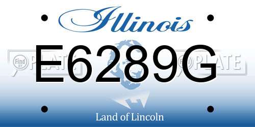 E6289G Illinois License Plate