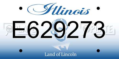 E629273 Illinois License Plate