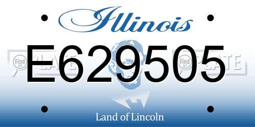 E629505 Illinois License Plate