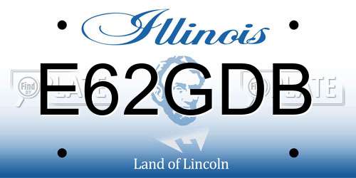 E62GDB Illinois License Plate
