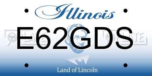 E62GDS Illinois License Plate