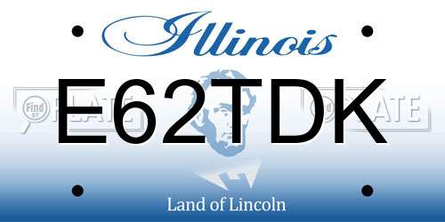 E62TDK Illinois License Plate
