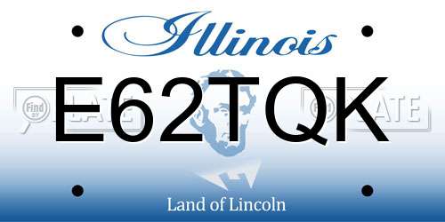 E62TQK Illinois License Plate