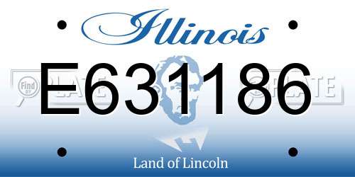E631186 Illinois License Plate