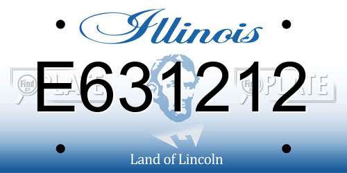 E631212 Illinois License Plate