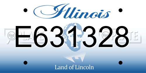E631328 Illinois License Plate