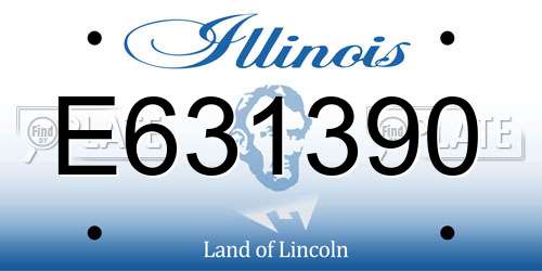 E631390 Illinois License Plate
