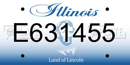 E631455 Illinois License Plate