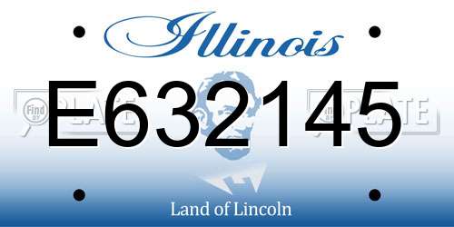 E632145 Illinois License Plate