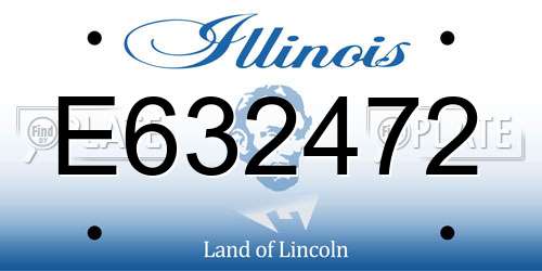 E632472 Illinois License Plate