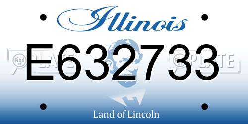 E632733 Illinois License Plate
