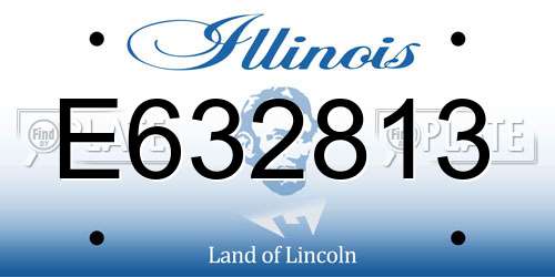 E632813 Illinois License Plate