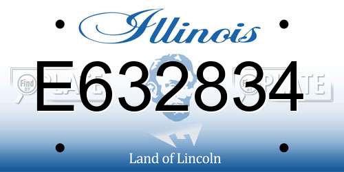 E632834 Illinois License Plate