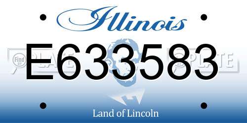 E633583 Illinois License Plate