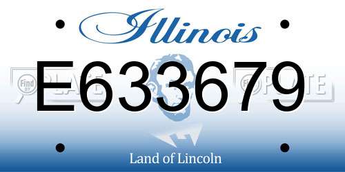 E633679 Illinois License Plate