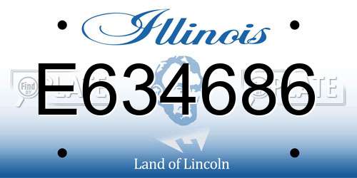 E634686 Illinois License Plate