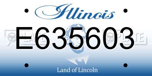 E635603 Illinois License Plate