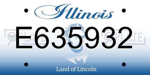 E635932 Illinois License Plate