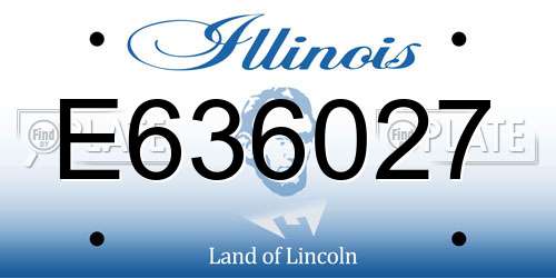 E636027 Illinois License Plate