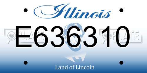 E636310 Illinois License Plate