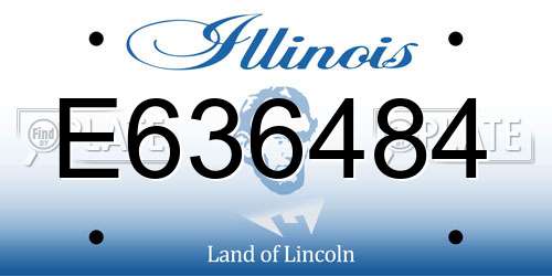 E636484 Illinois License Plate