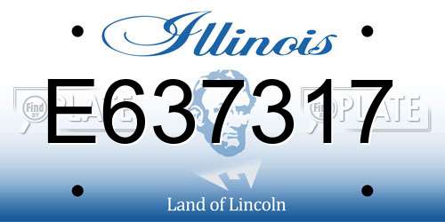 E637317 Illinois License Plate
