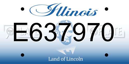 E637970 Illinois License Plate