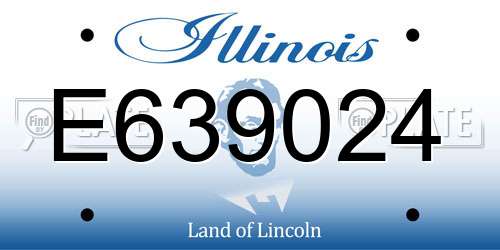 E639024 Illinois License Plate