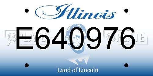 E640976 Illinois License Plate