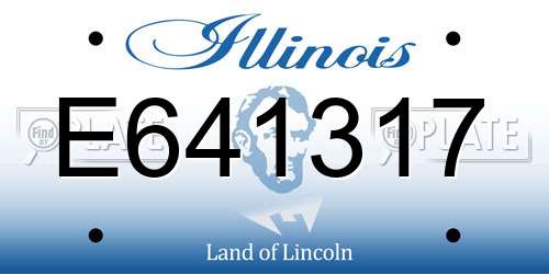 E641317 Illinois License Plate