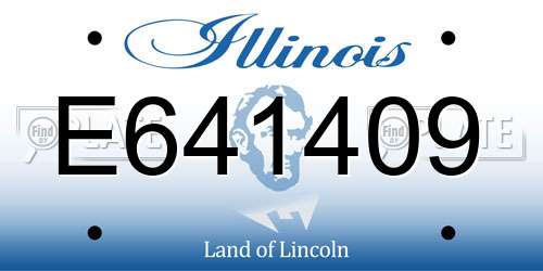 E641409 Illinois License Plate