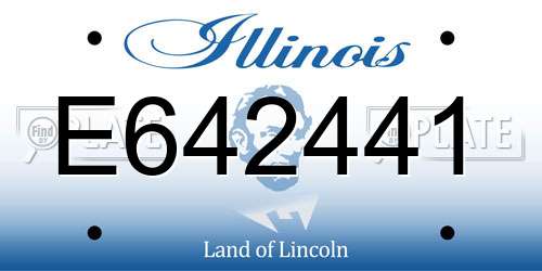 E642441 Illinois License Plate