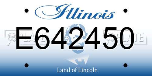E642450 Illinois License Plate