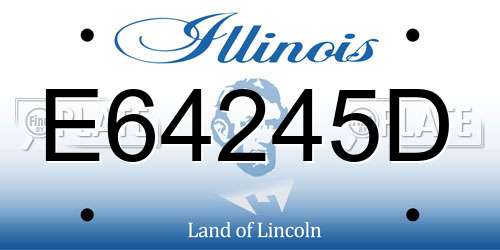 E64245D Illinois License Plate