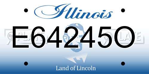 E64245O Illinois License Plate