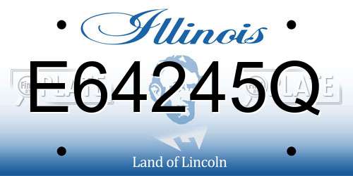 E64245Q Illinois License Plate