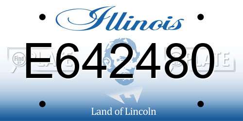 E642480 Illinois License Plate