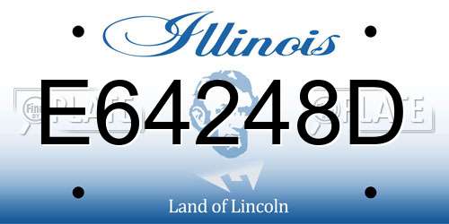 E64248D Illinois License Plate