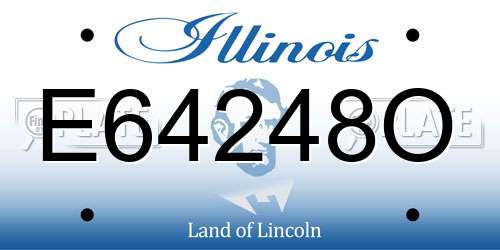 E64248O Illinois License Plate