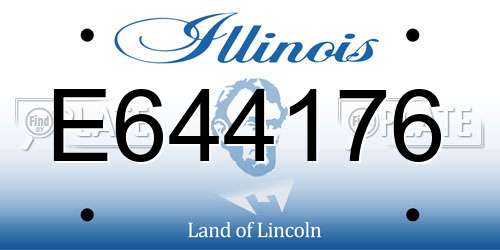 E644176 Illinois License Plate