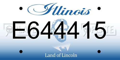 E644415 Illinois License Plate