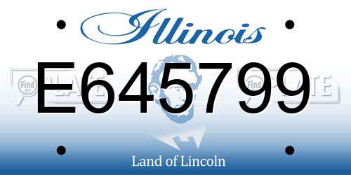 E645799 Illinois License Plate