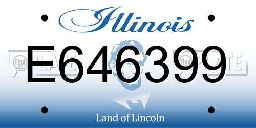 E646399 Illinois License Plate