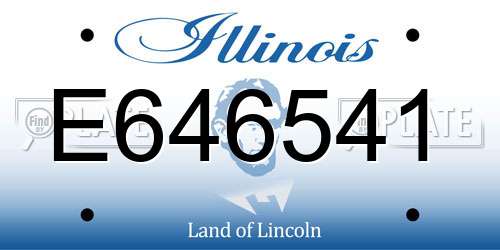 E646541 Illinois License Plate