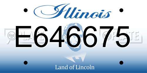 E646675 Illinois License Plate