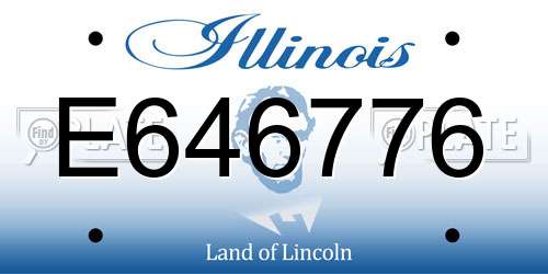 E646776 Illinois License Plate