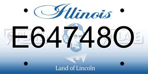 E64748O Illinois License Plate